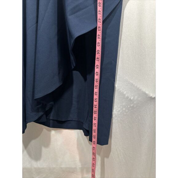 NWD $318 Kay Unger [‎ 14 ] Midnight Isolde Column Ruffle Gown BELT MISSIN #Q962 - Picture 9 of 16